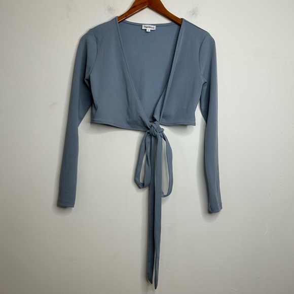 Superdown Women’s Sylvie Wrap Tie Top Size Small - Picture 3 of 9